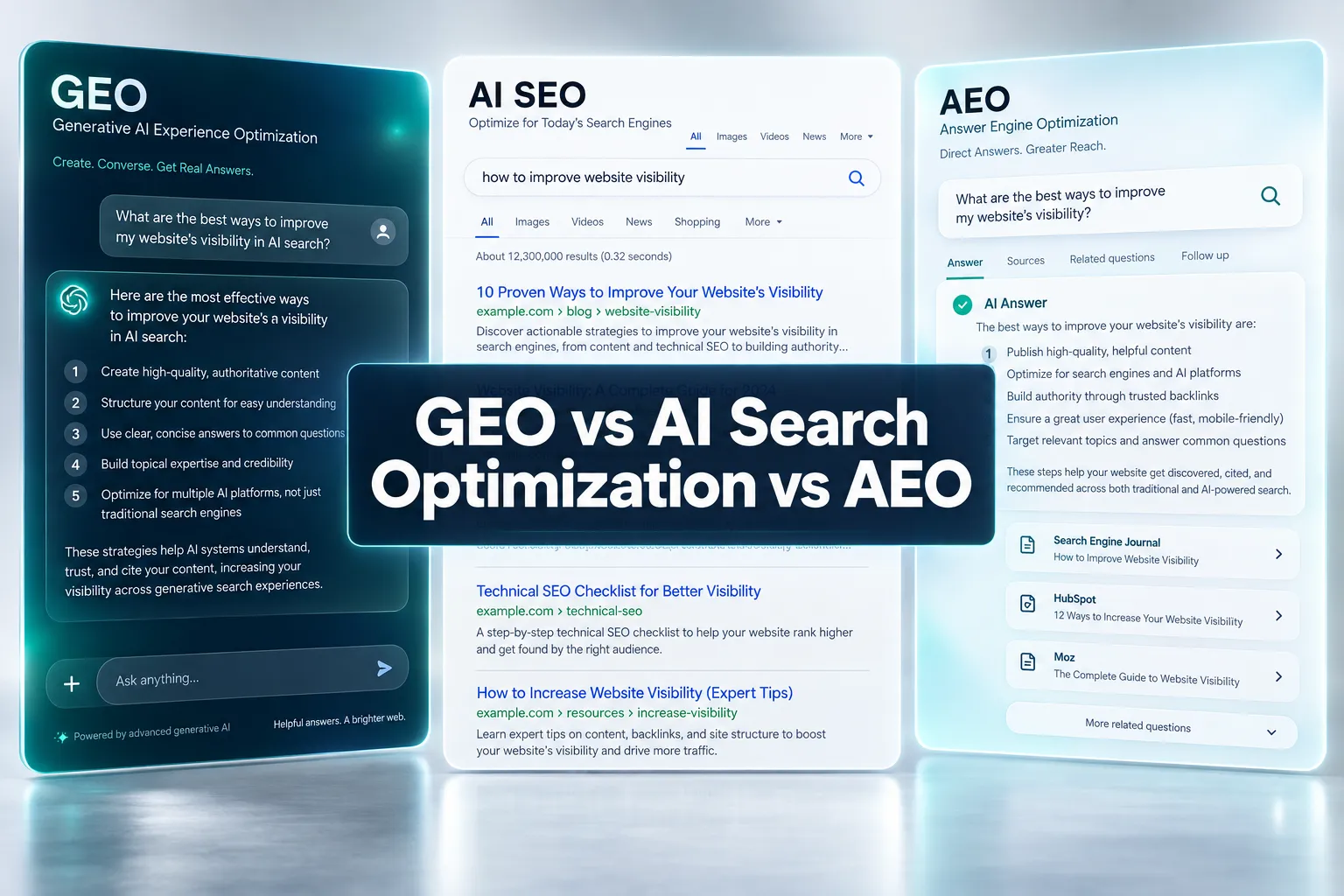 GEO vs AI Search Optimization vs AEO: Are They Really Different?