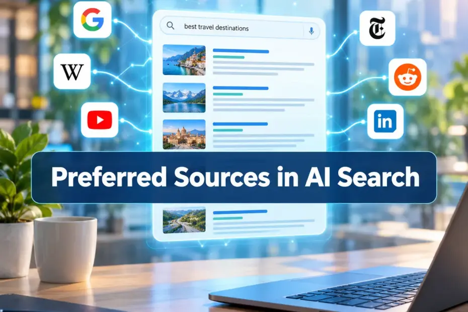 Google AI Overviews and AI Mode Preferred Sources: How Publishers Can Build Search Visibility 3 Google AI Overviews and AI Mode Preferred Sources: How Publishers Can Build Search Visibility in 2026